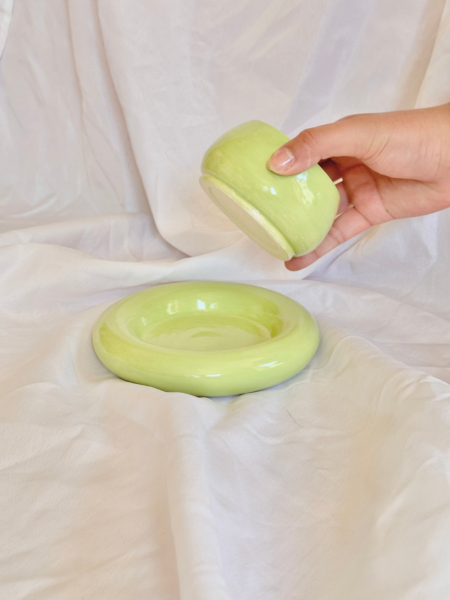 green cup set