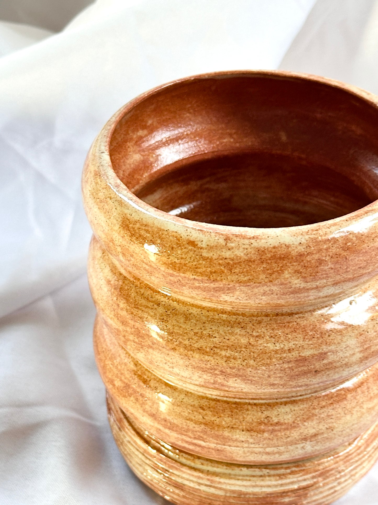 copper bubble tiered plant pot