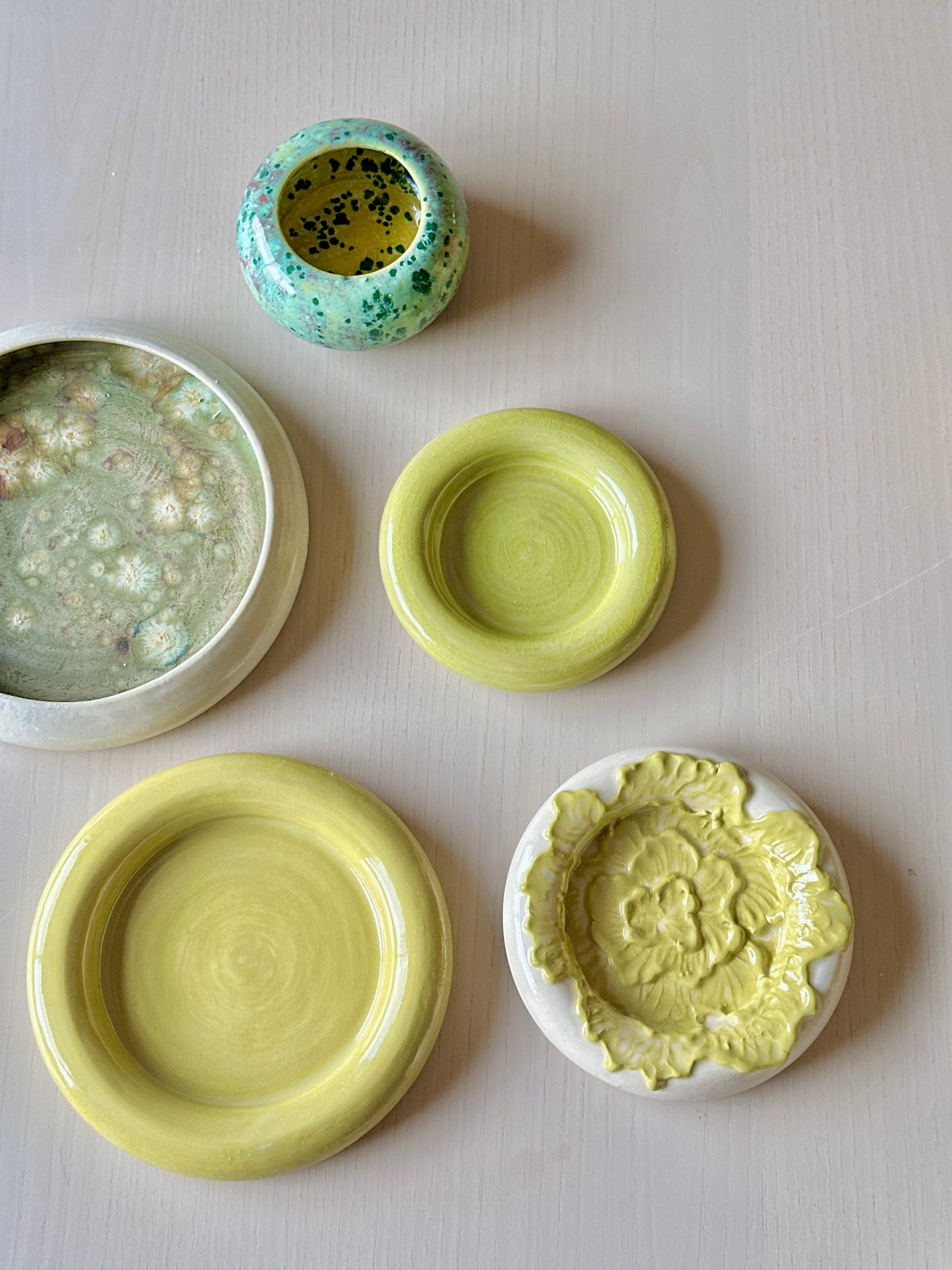 chartreuse bubble plate