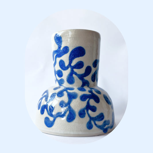 blue and white vine vase