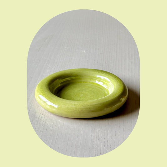 chartreuse bubble plate
