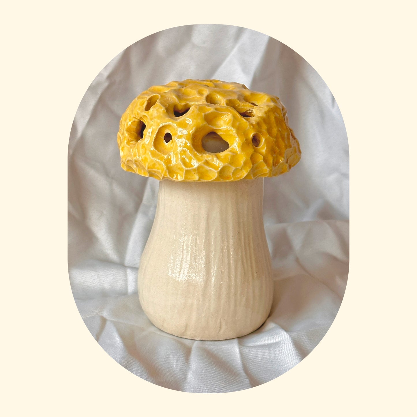 yellow mushroom vase