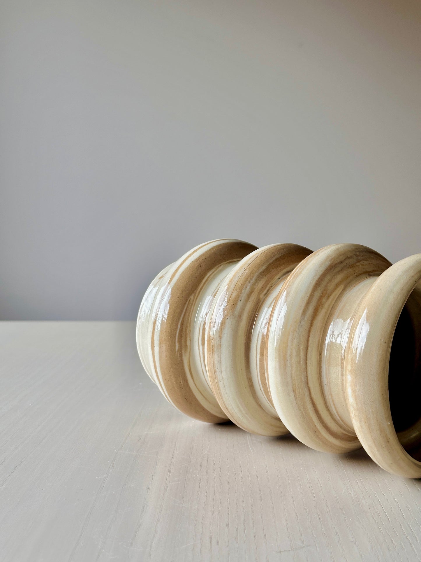 mixed clay bubble vase