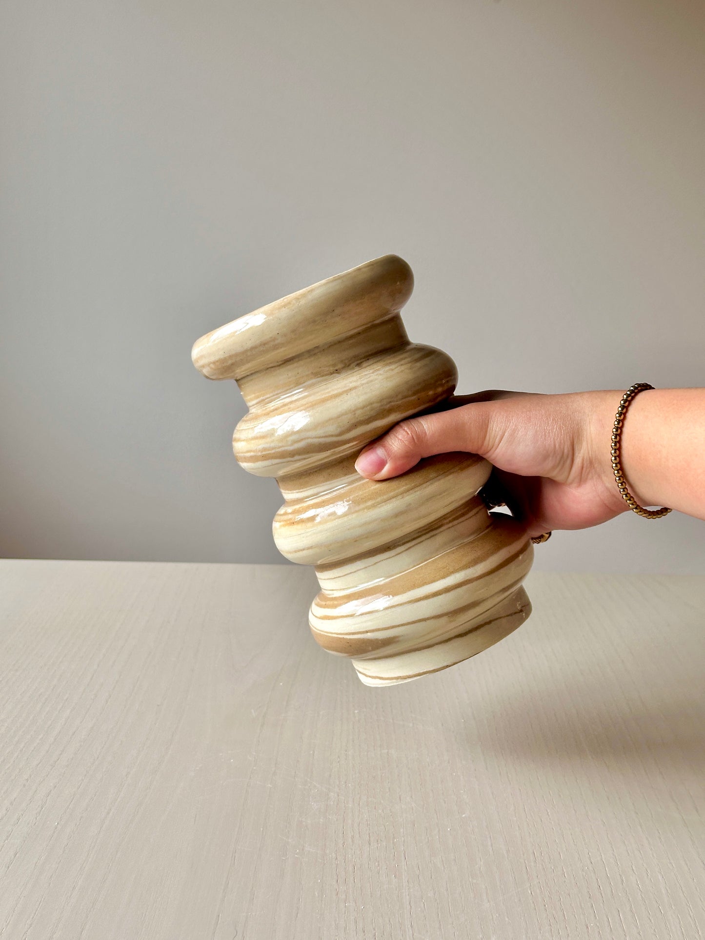 mixed clay bubble vase