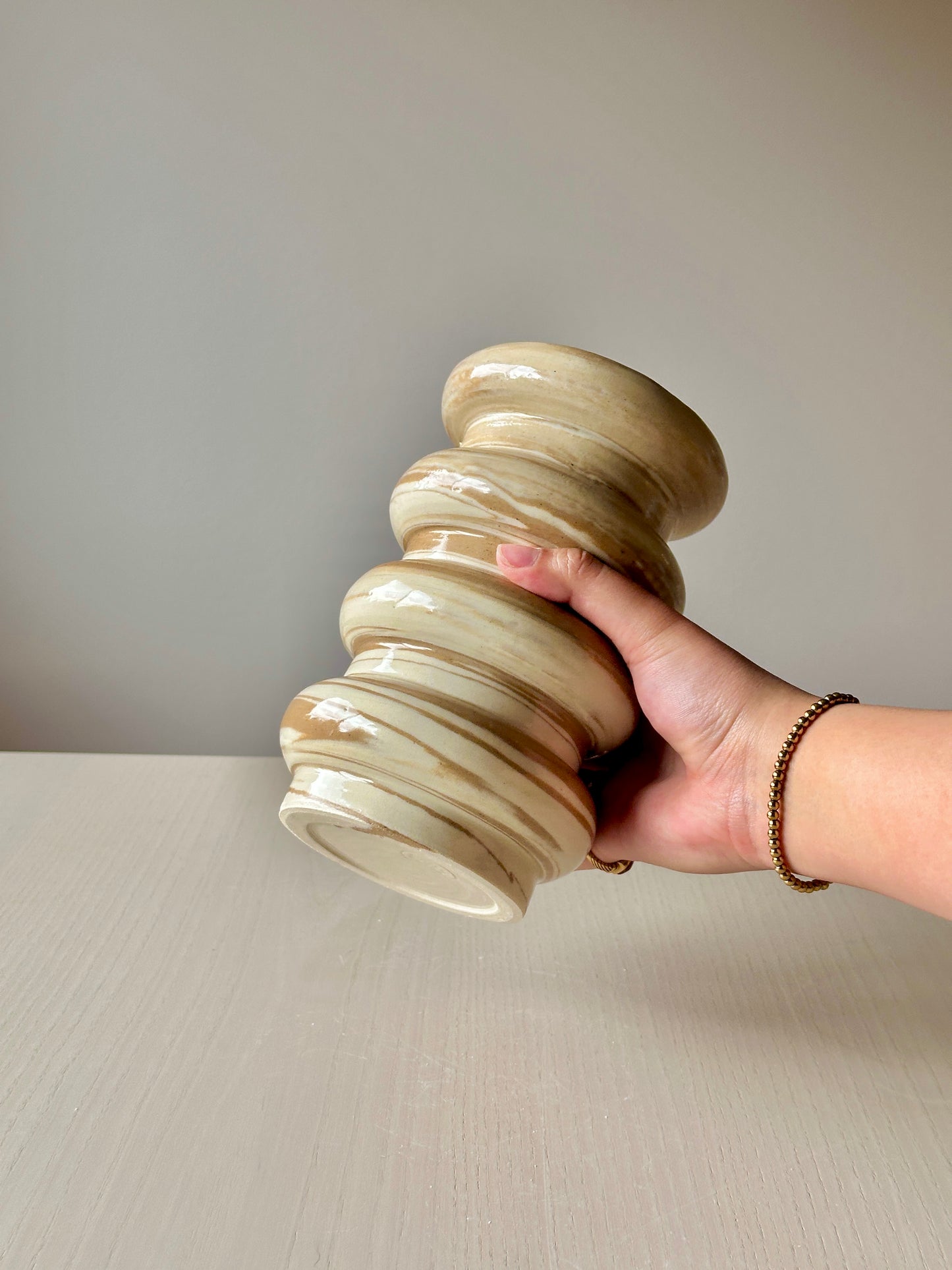 mixed clay bubble vase